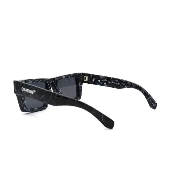 OFF-WHITE 0ER1017 BLACK MARBLE DARK GREY WOMEN'S AUTHENTIC SUNGLASSES - Picture 5 of 11